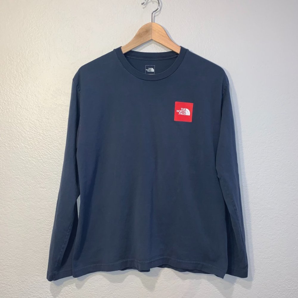 The North Face - L/S Navy Blue Logo Shirt